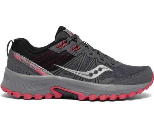 Tenis Saucony Excursion TR14 Mujer Zapatillas Trail Running Charcoal / Coral México MX-394-XZ